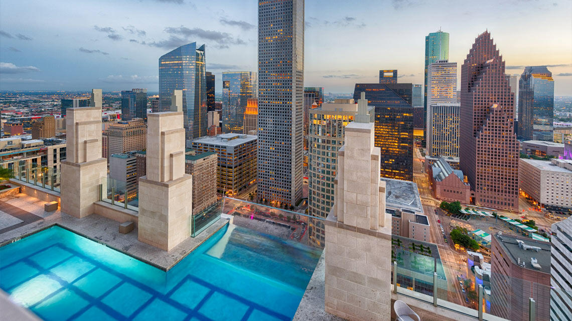 Aerial of pool