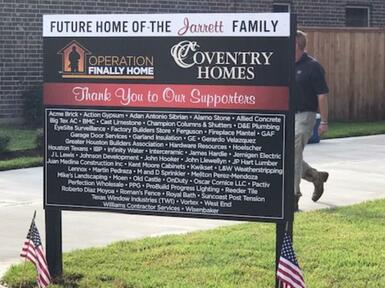 Operation Finally Home sign