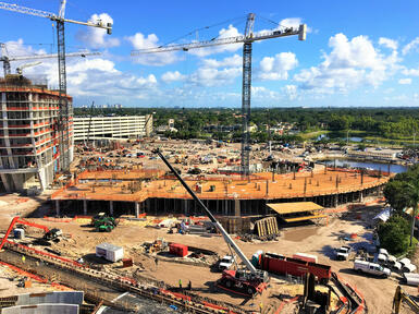 Aerial of work