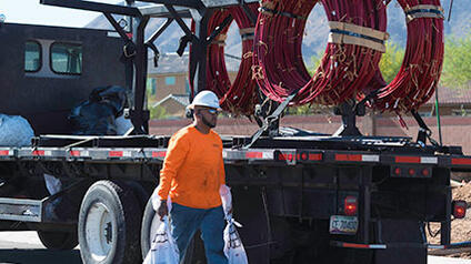 Material supply truck